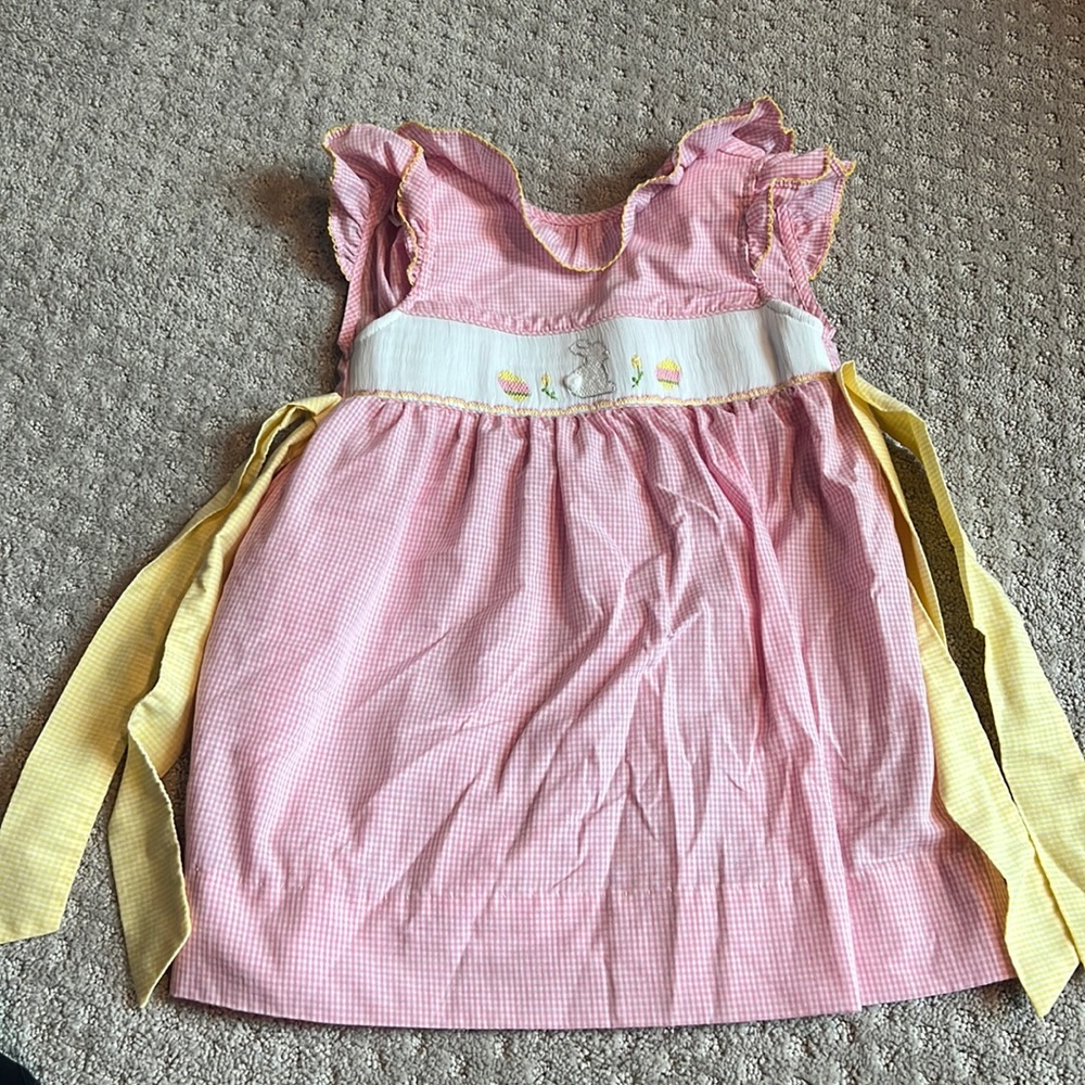 Easter bunny smocked dress
